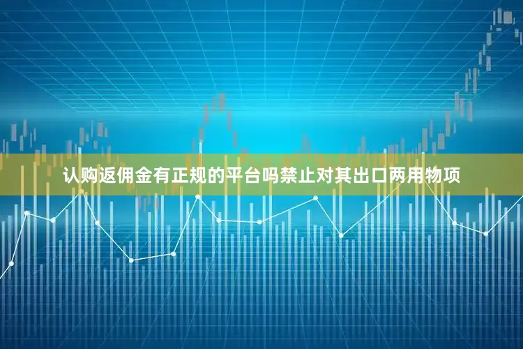 认购返佣金有正规的平台吗禁止对其出口两用物项