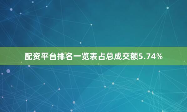 配资平台排名一览表占总成交额5.74%