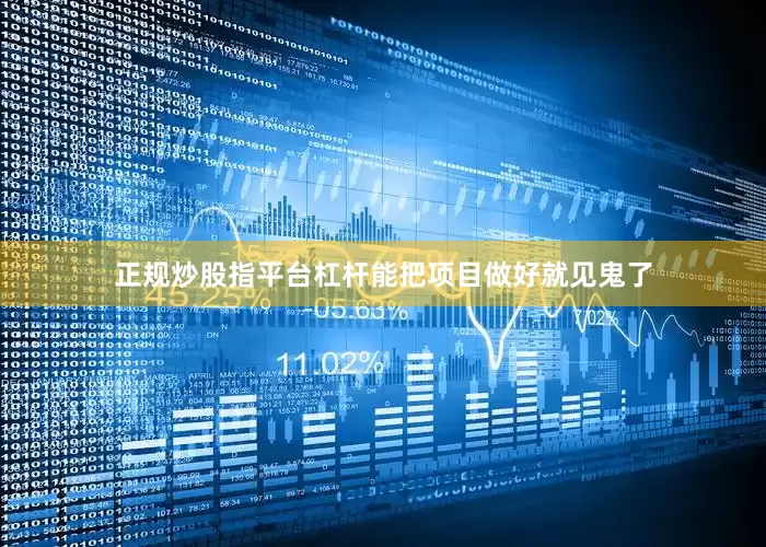 正规炒股指平台杠杆能把项目做好就见鬼了